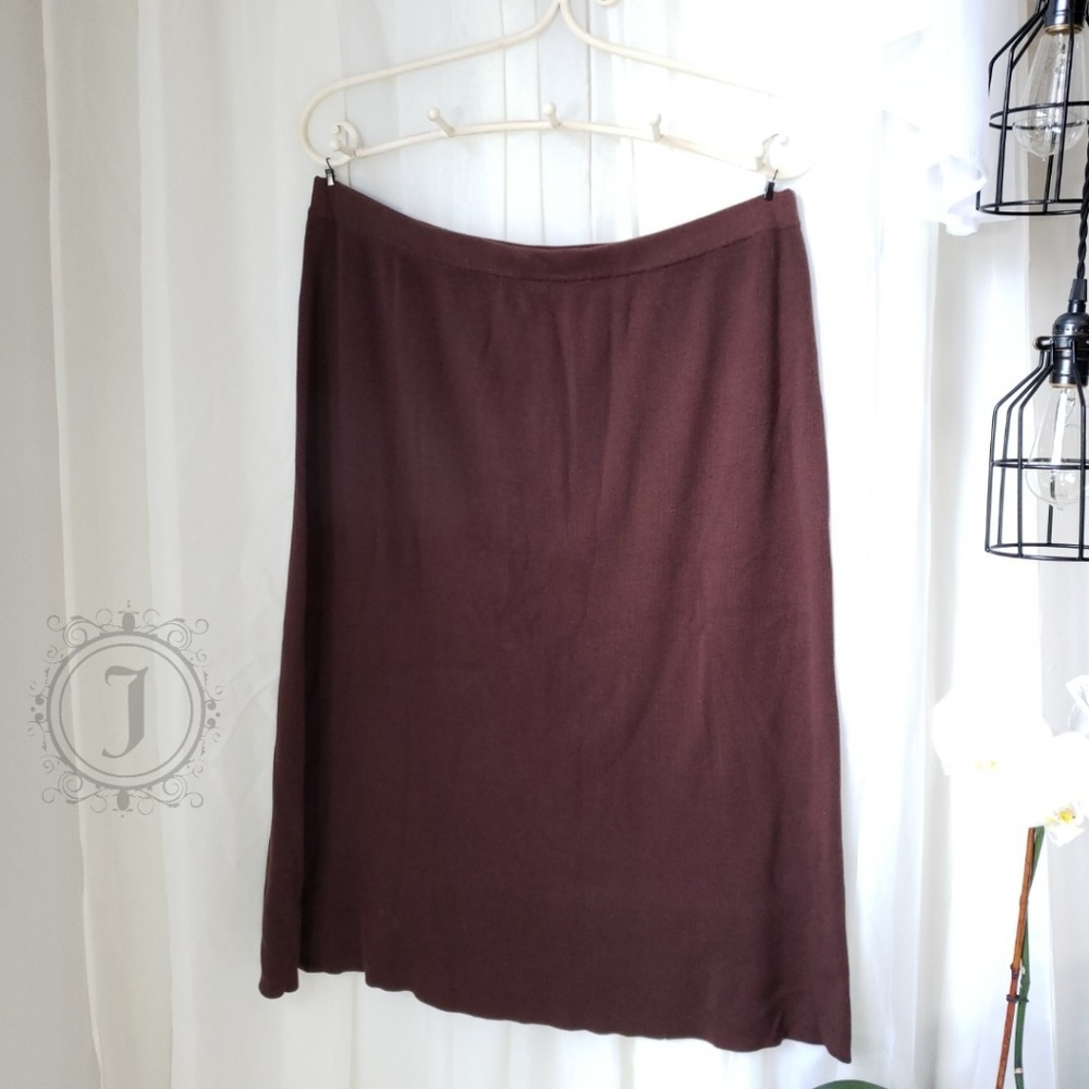 Pierre Cardin II Options Brown Sweater Skirt
